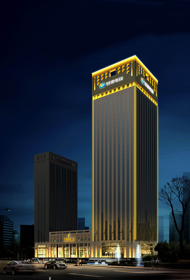 甘肃投资大厦亮化工程案例